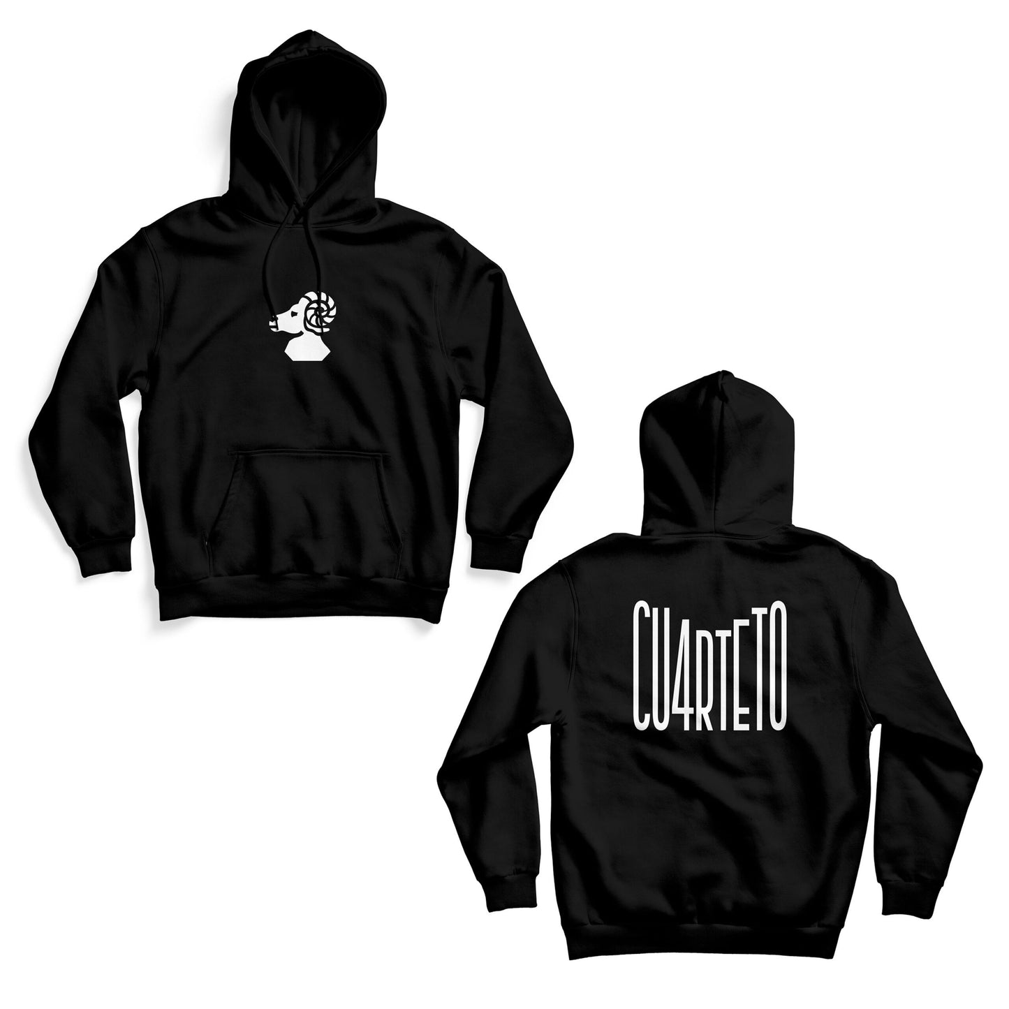 HOODIE LOGO CABRA BLACK/WHITE